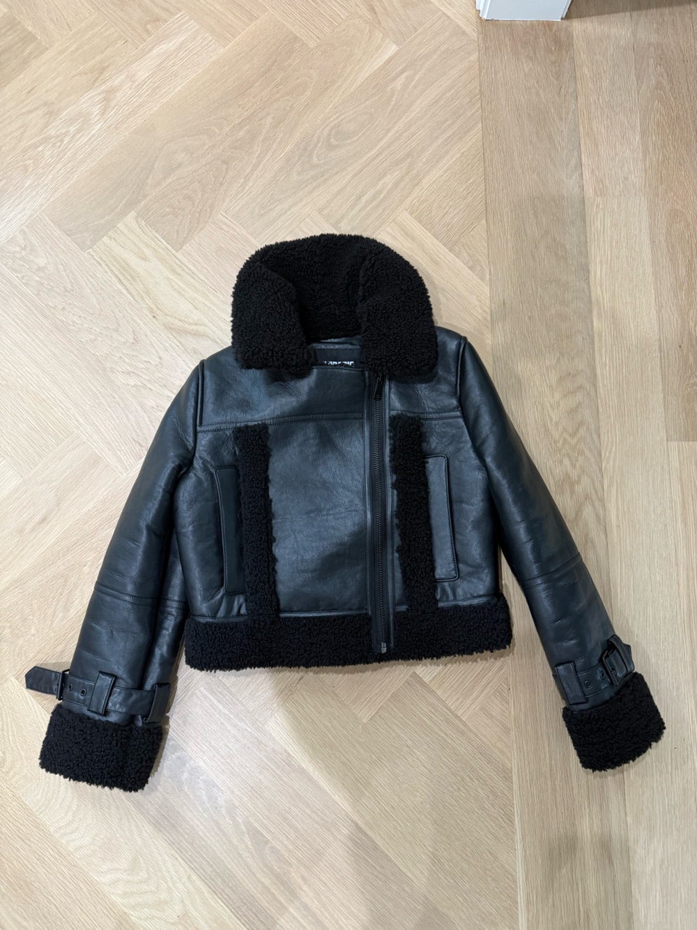 Faux Leather Flight Jacket
